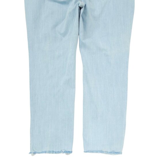 Levis 724 High Rise Straight Jeans Womens Size 20W Frayed Hem Light Wash Denim - Picture 12 of 15